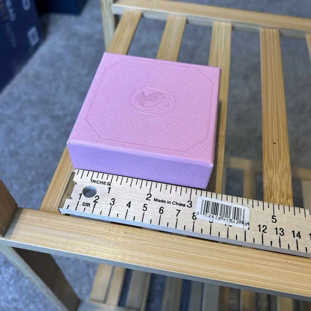 EMPTY REPLACEMENT BOX ONLY -  Swarovski Small Pink Jewelry Box w/ Inserts